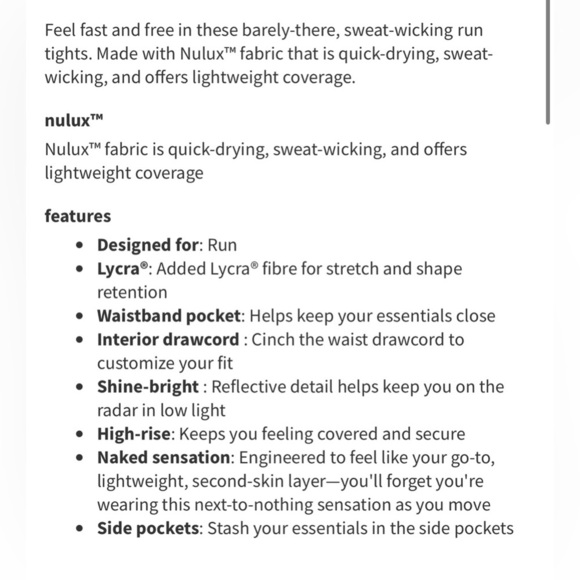 Lululemon- Fast & Free 7/8 Tight II *Nulux 25” - Size 6 - Picture 9 of 9